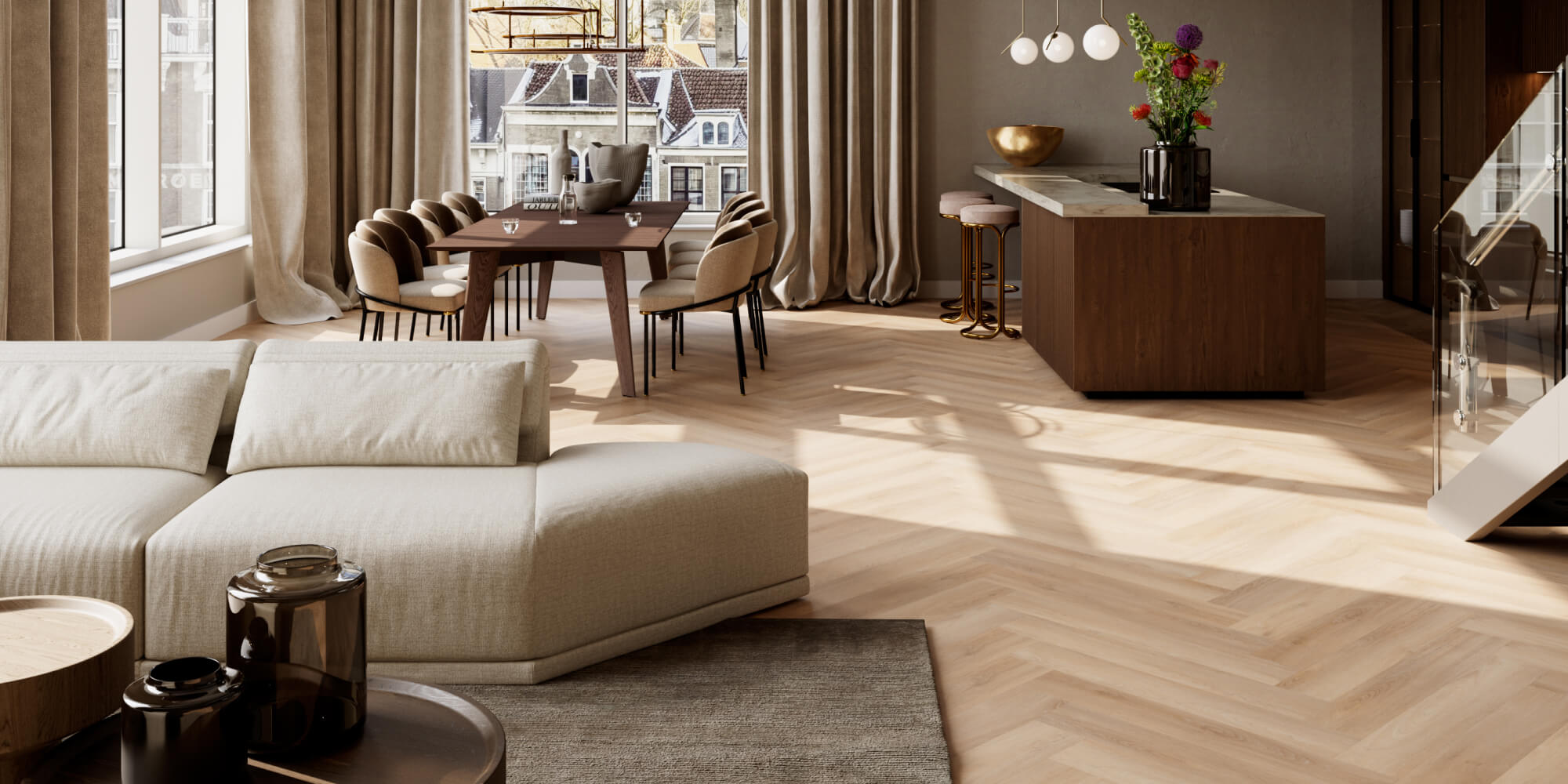 ROOM5 Royal Champagne Planks visgraat